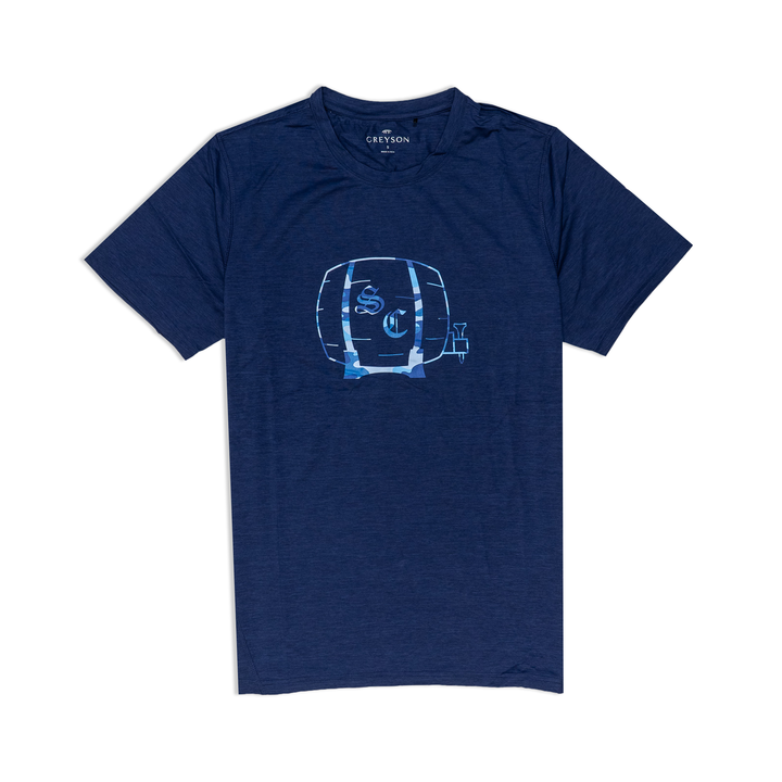 Men's T-Shirt | Greyson 'Guide Sport Tee' - Maltese Blue/Barrel
