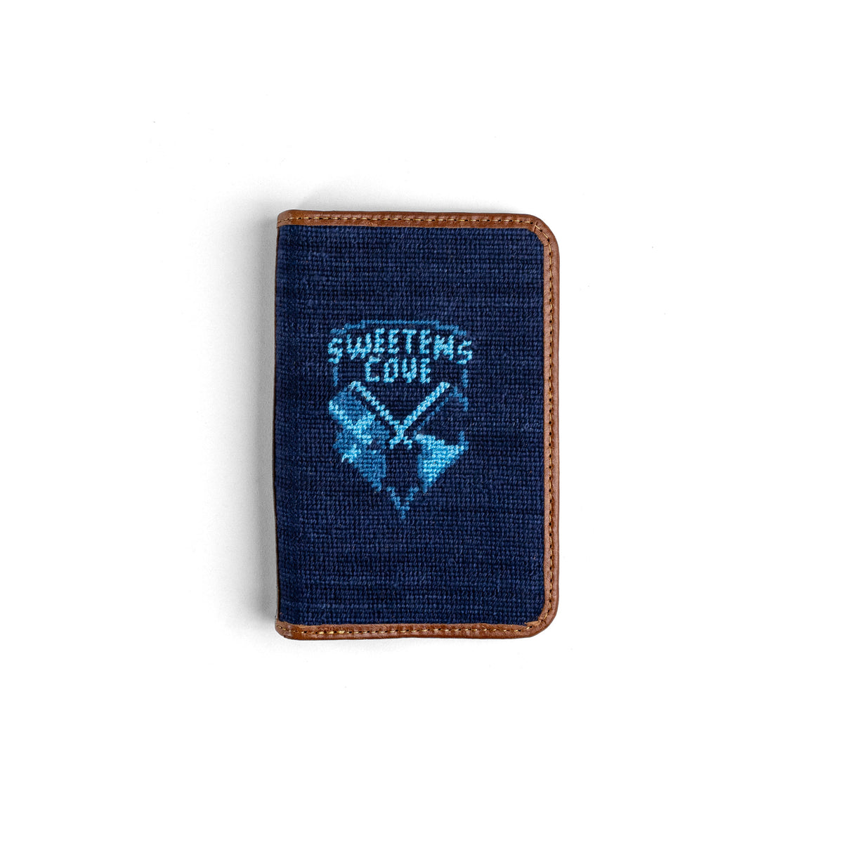 Scorecard Holder Smathers and Branson Needlepoint Navy/Sweetens Fl