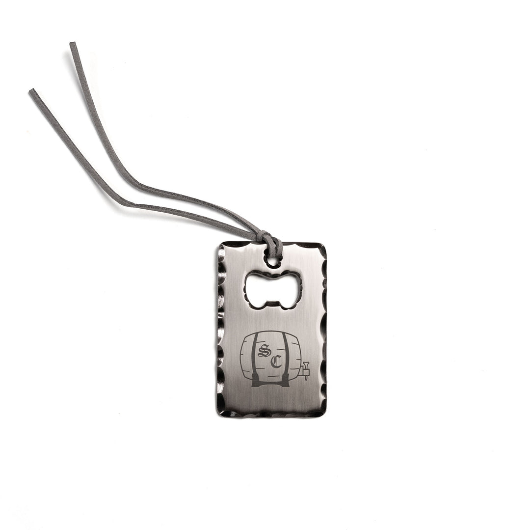 Bag Tag | C3 Custom Golf 'Bag Tag Bottle Opener' - Antique Nickel/Barrel