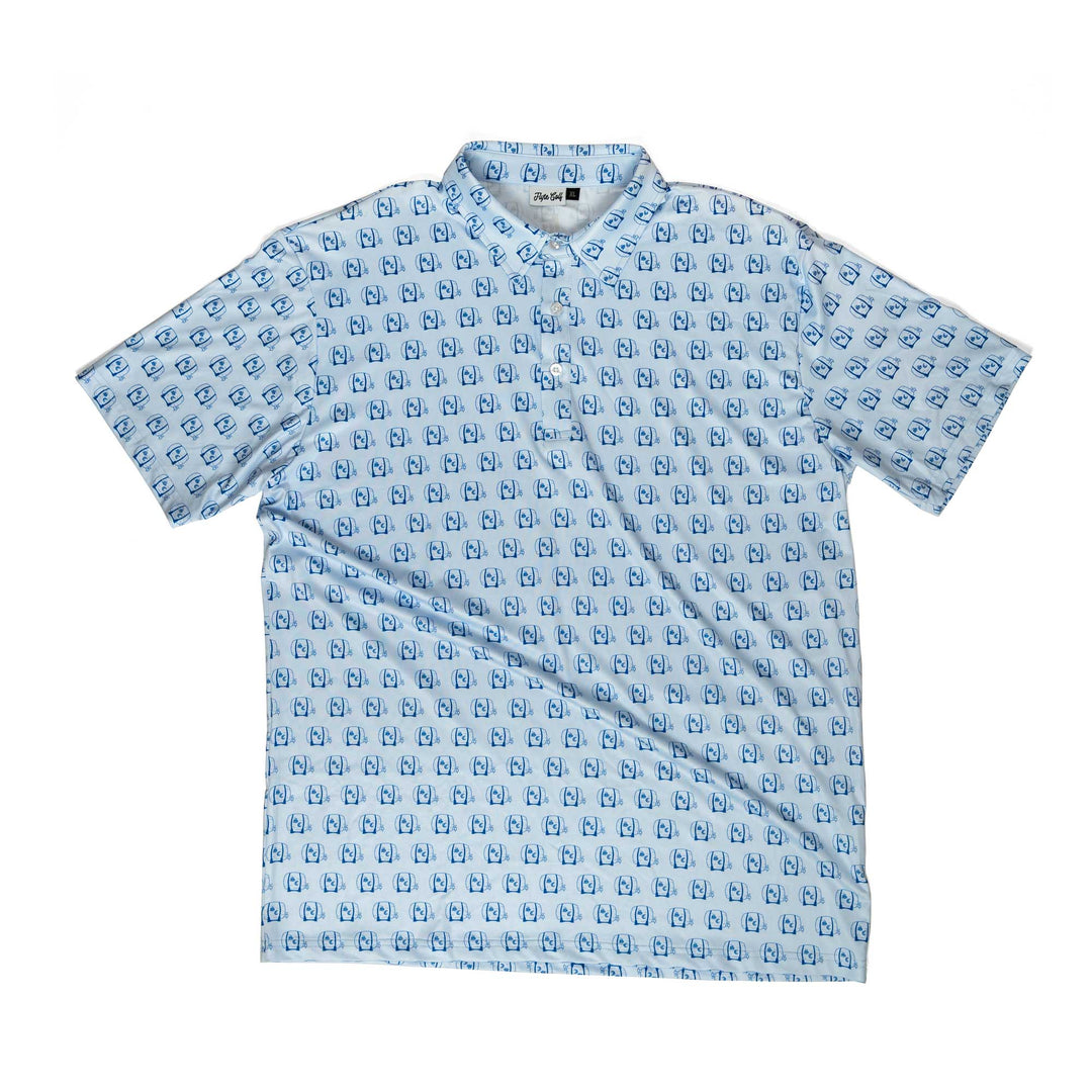 Polo | Flyte Golf Custom Print - Light Blue Barrel