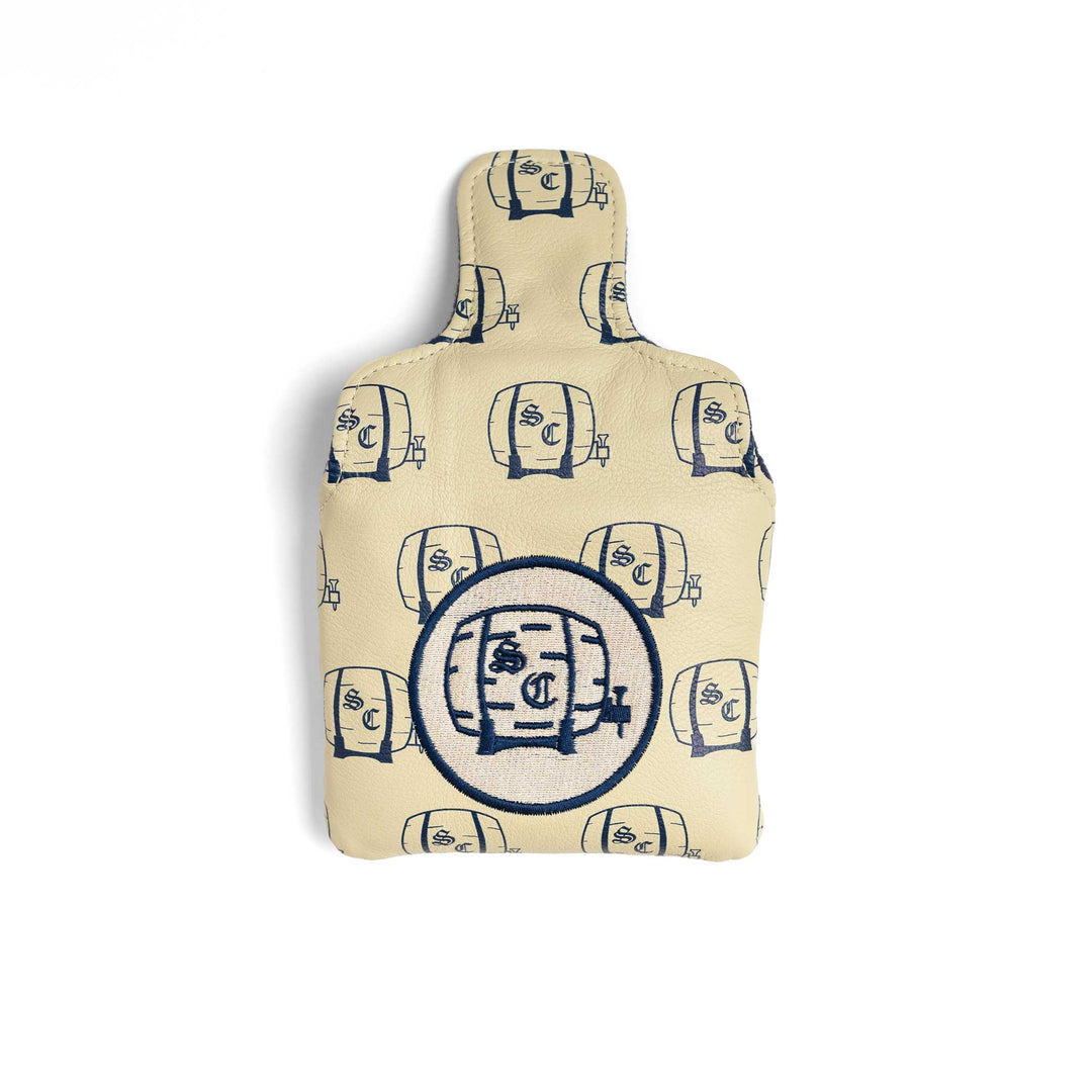 Headcover | Winston 'Mallet' - Eggshell Leather/Barrel