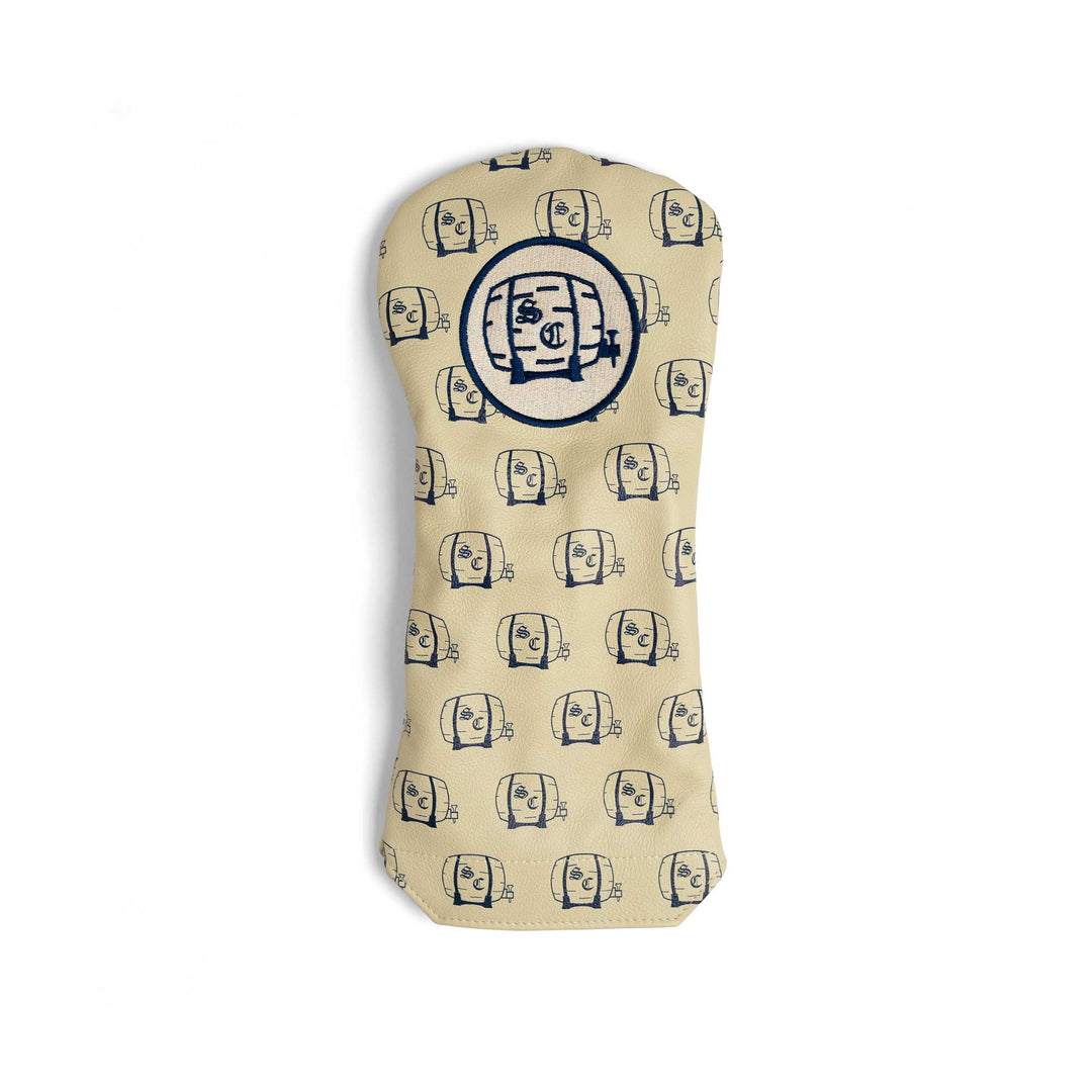 Headcover | Winston 'Driver' - Eggshell Leather/Barrel