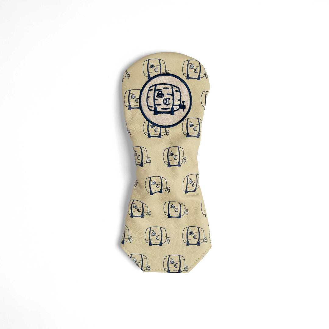 Headcover | Winston 'Fairway' - Eggshell Leather/Barrel