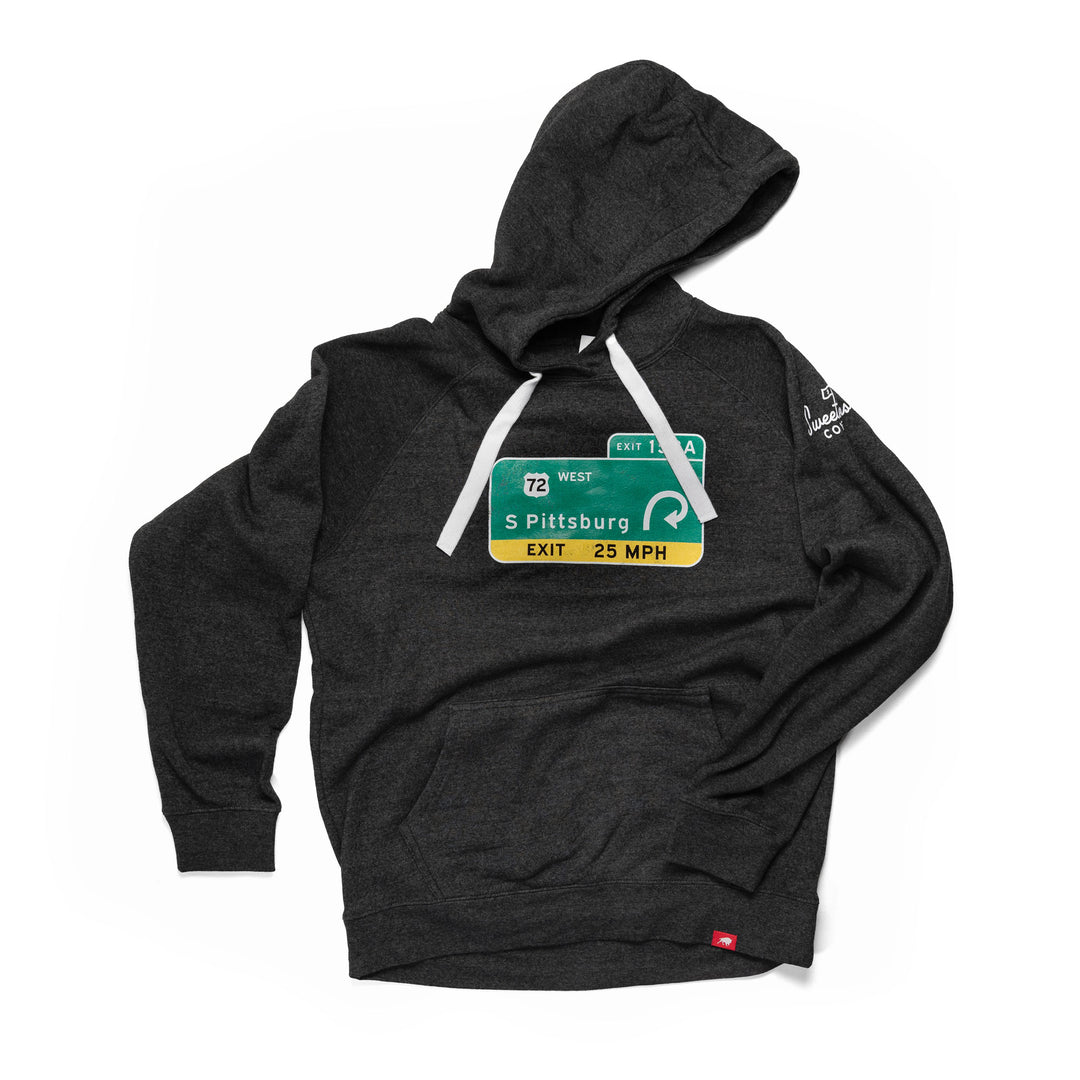 Hoodie | Sportiqe "Olsen" Sweatshirt Hoodie South Pittsburg Road Sign Black