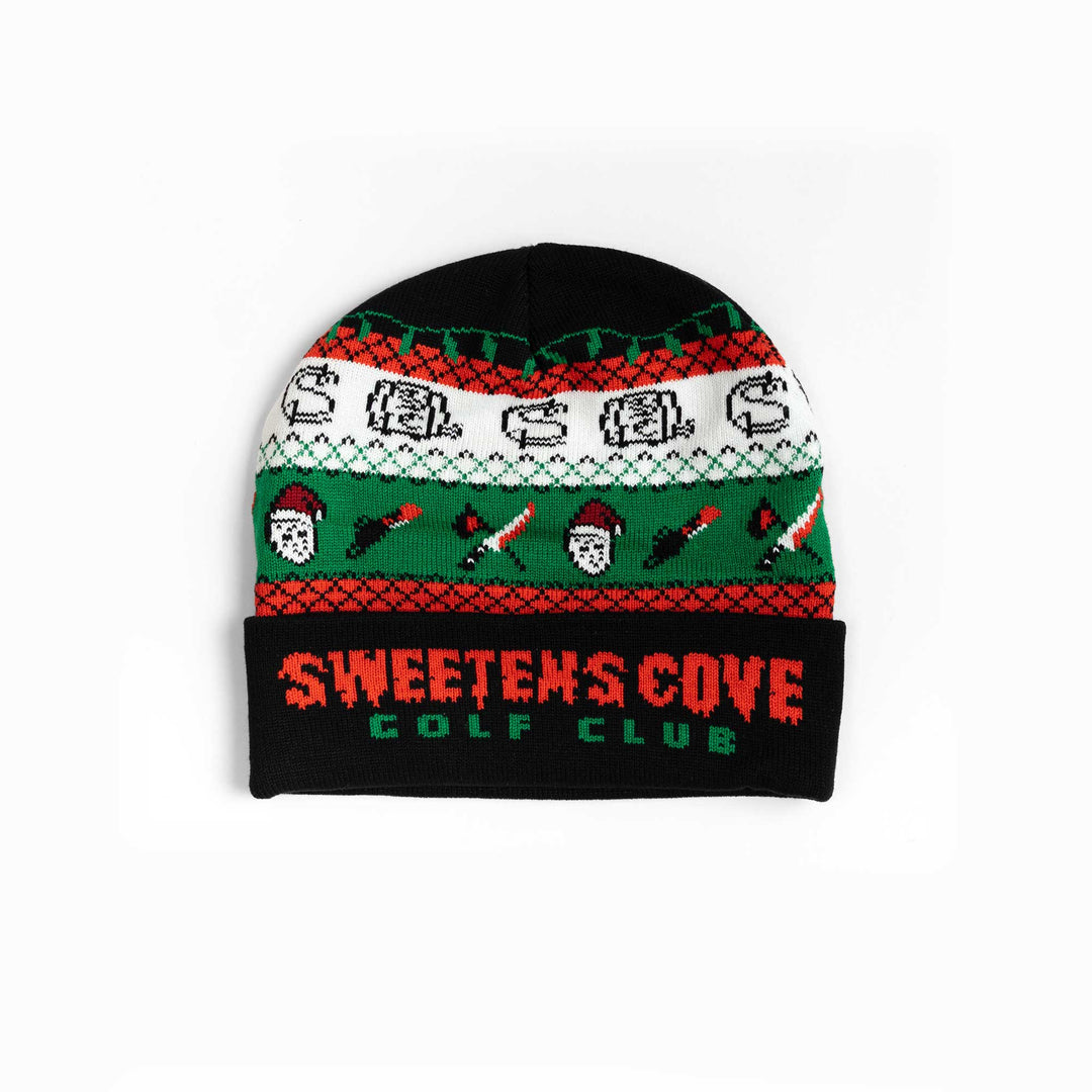 Beanie | Friday the 13th Christmas Sweater Beanie Sweetens Cove Golf Club