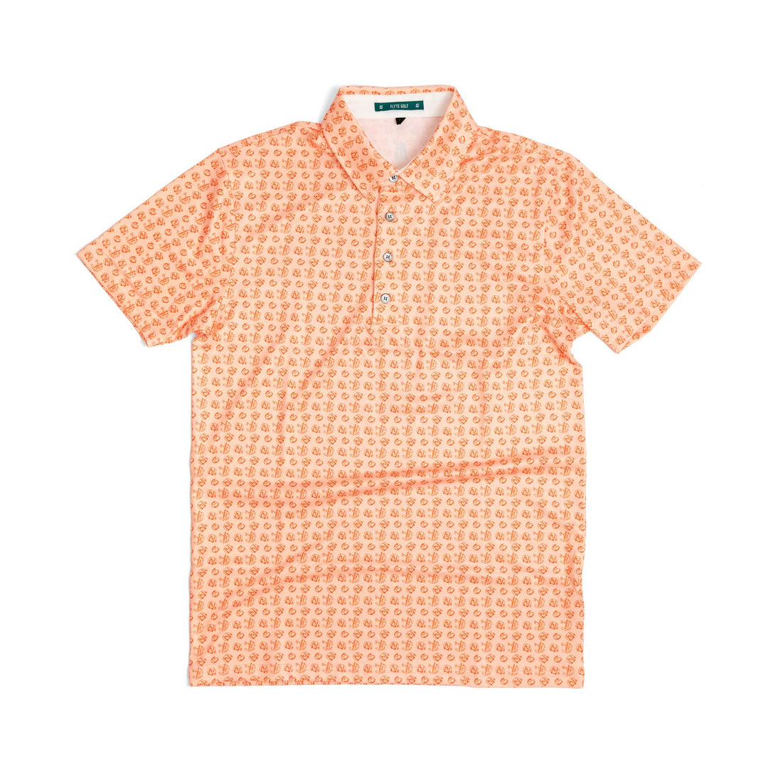 Polo | Flyte Golf Custom Print - Tonal Orange