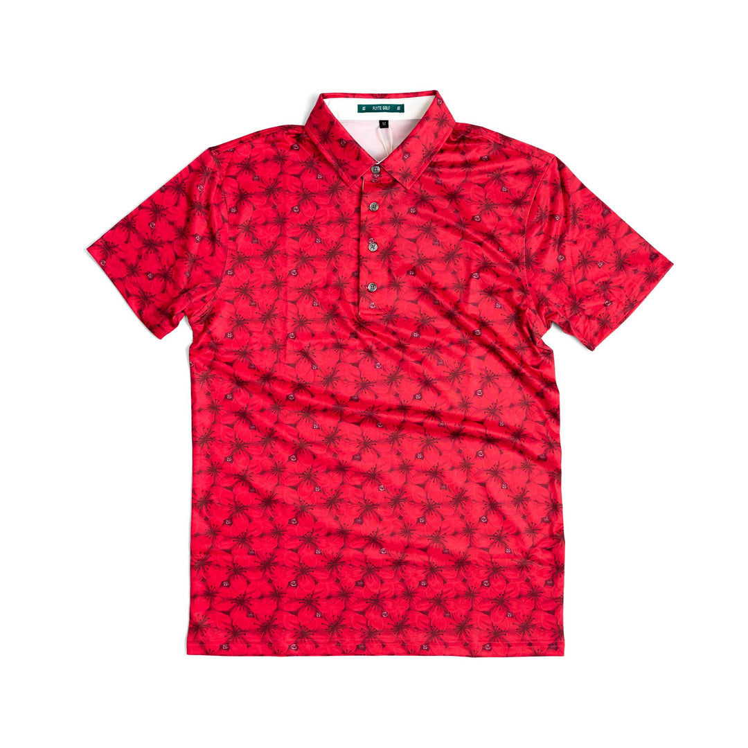 Polo | Flyte Golf Custom Print - Red Floral