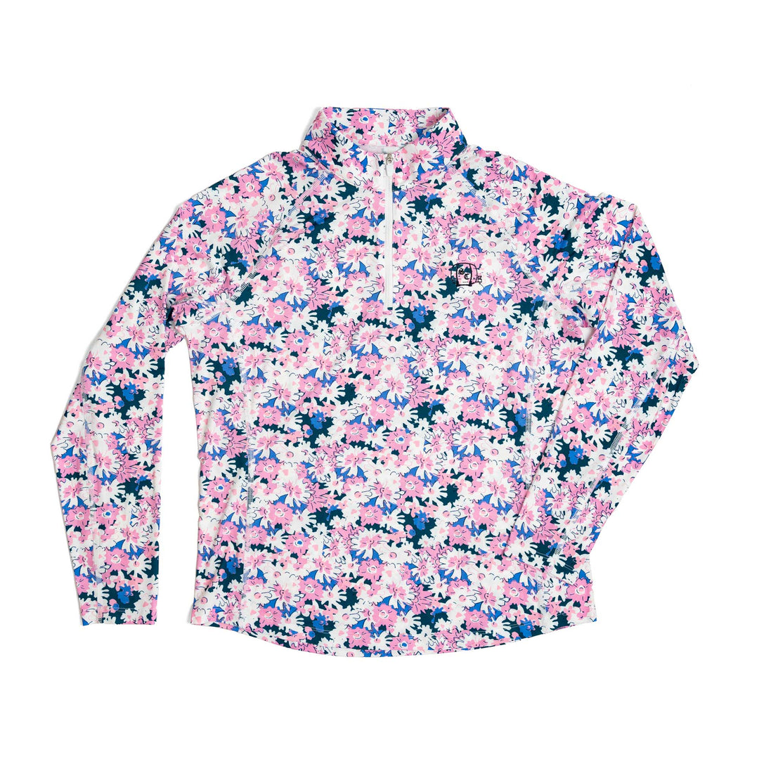Women's Top | Puma 'You-V Bloom 1/4 Zip' - Pink Icing