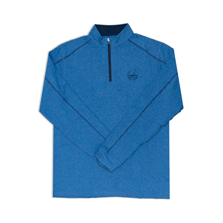 Men's Pullover | tasc 'Carrollton 1/4 Zip' - Blue Jaspe