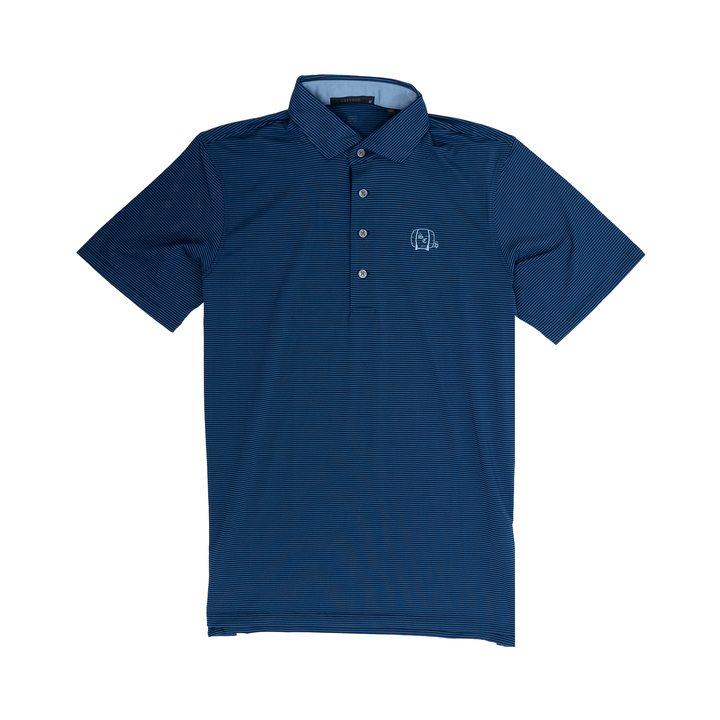 Men's Polo | Greyson 'Saranac' - Maltese Blue/Fjord/Barrel