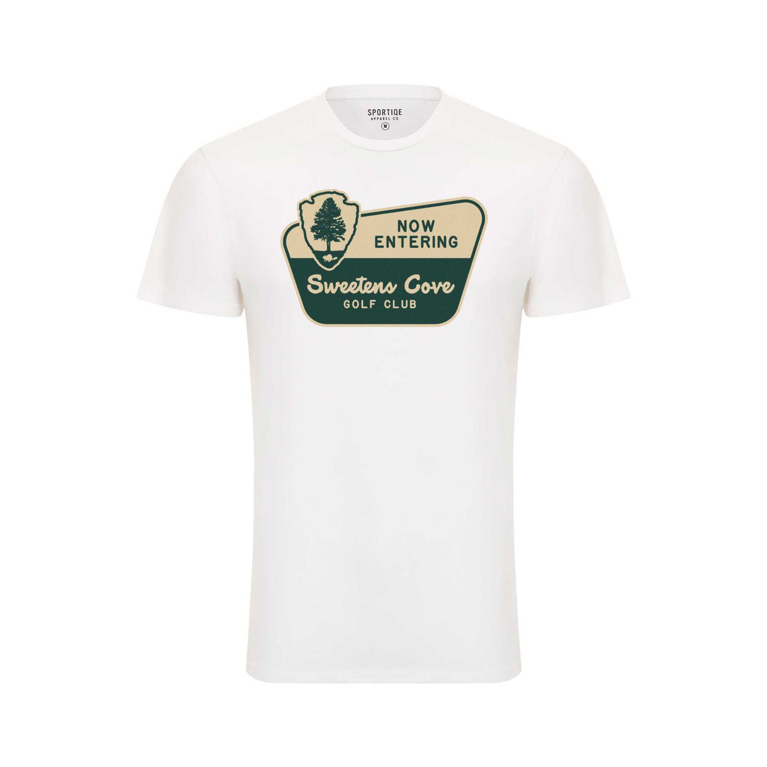 Men's T-Shirt | Sportiqe 'Bingham' T-Shirt - White/Now Entering Sweetens Cove