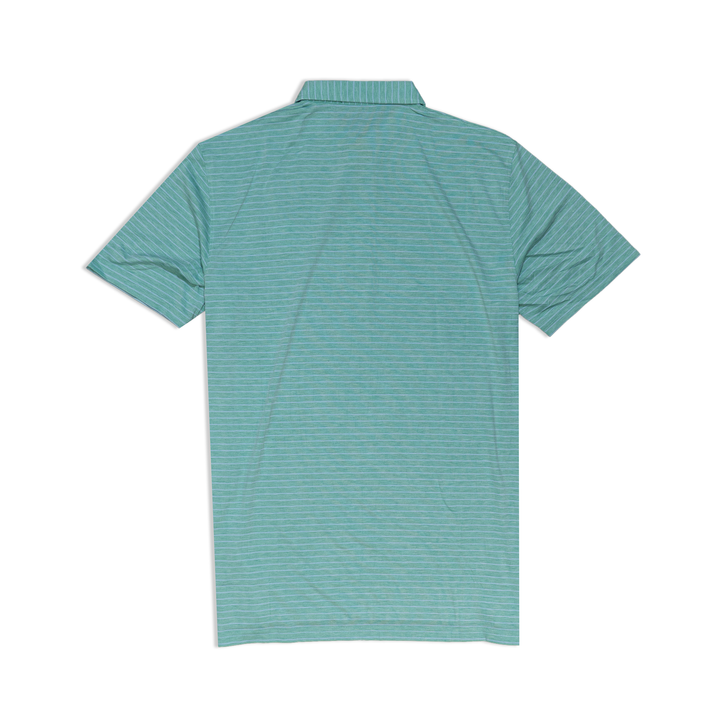 Men's Polo | tasc 'Cloud Polo Brookline Stripe' - Sea Green