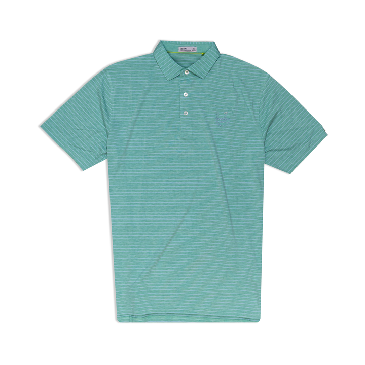Men's Polo | tasc 'Cloud Polo Brookline Stripe' - Sea Green