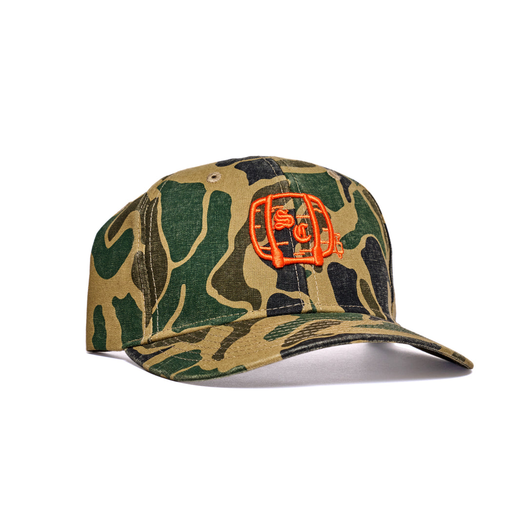 Hat | Orange Camo Barrel Hat