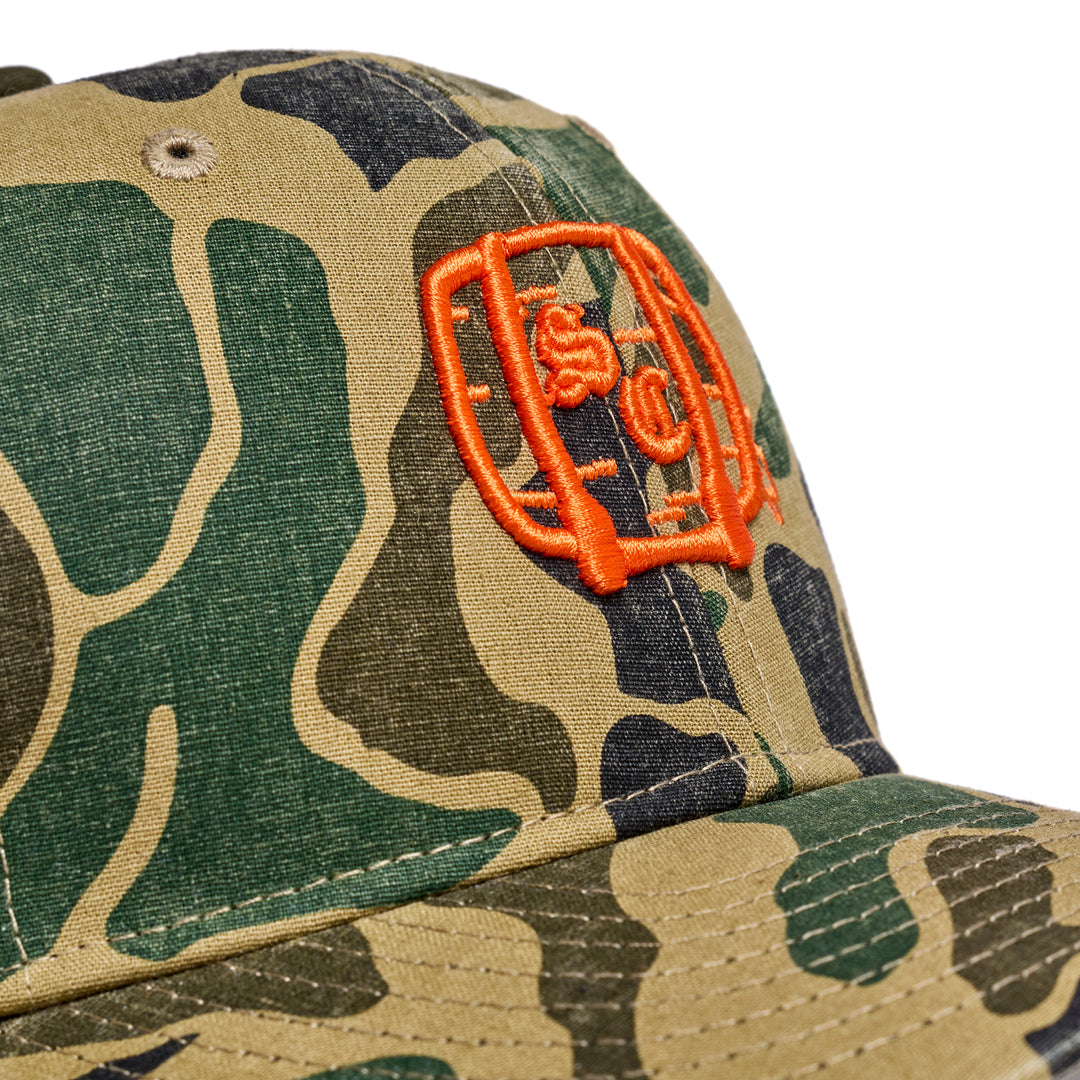 Hat | Orange Camo Barrel Hat