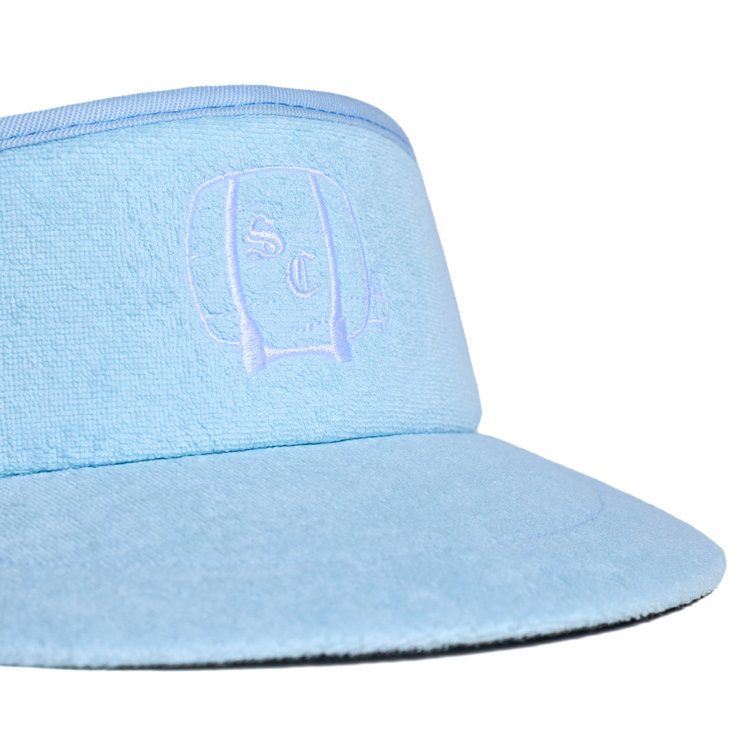 Hat | Terry Cloth Visor Sauciest Sauce - Blue