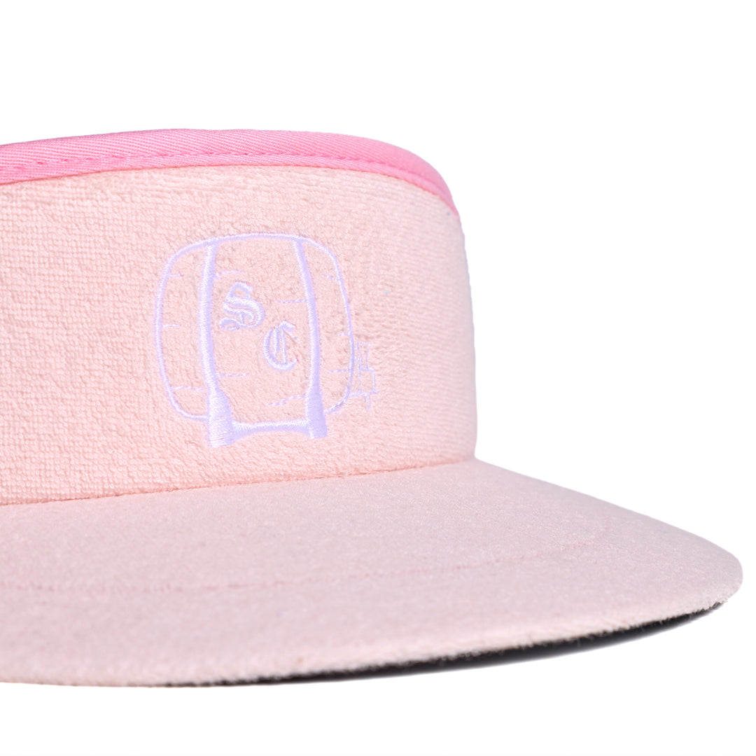 Hat | Terry Cloth Visor Sauciest Sauce - Pink