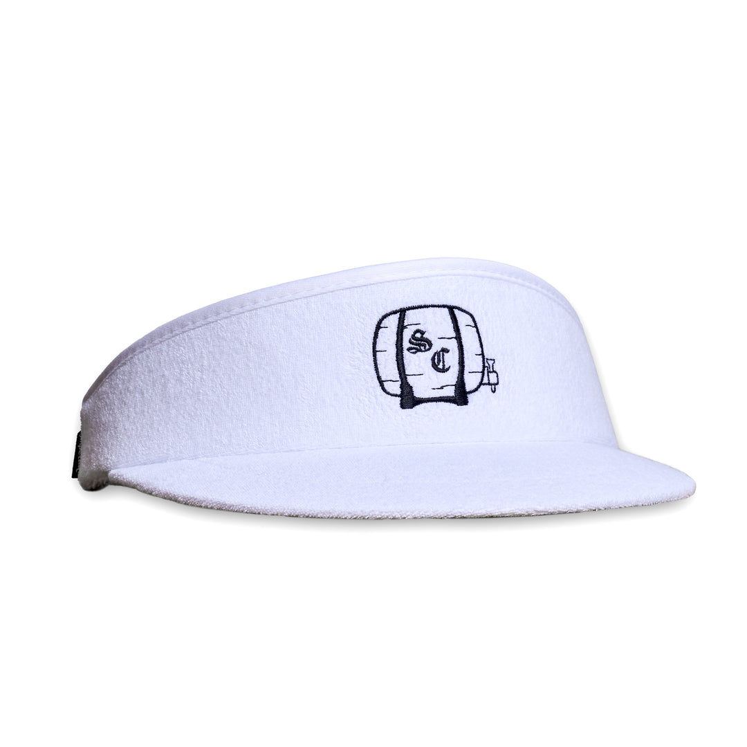 Hat | Terry Cloth Visor Sauciest Sauce - White