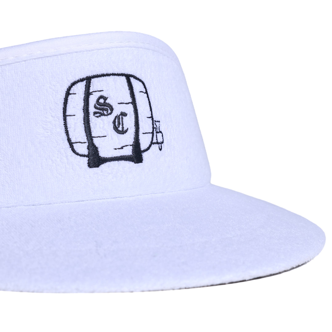 Hat | Terry Cloth Visor Sauciest Sauce - White
