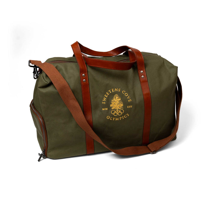 Bag | Sweetens Cove Olympics Green Duffle Bag and Pouch