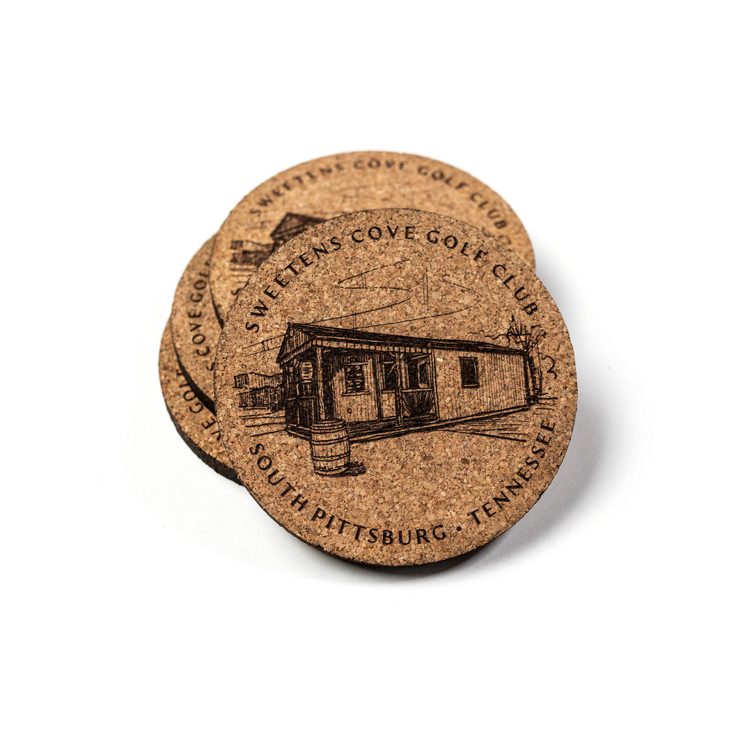 Coasters | Custom Wooden Cork Coasters - Shed Sketch