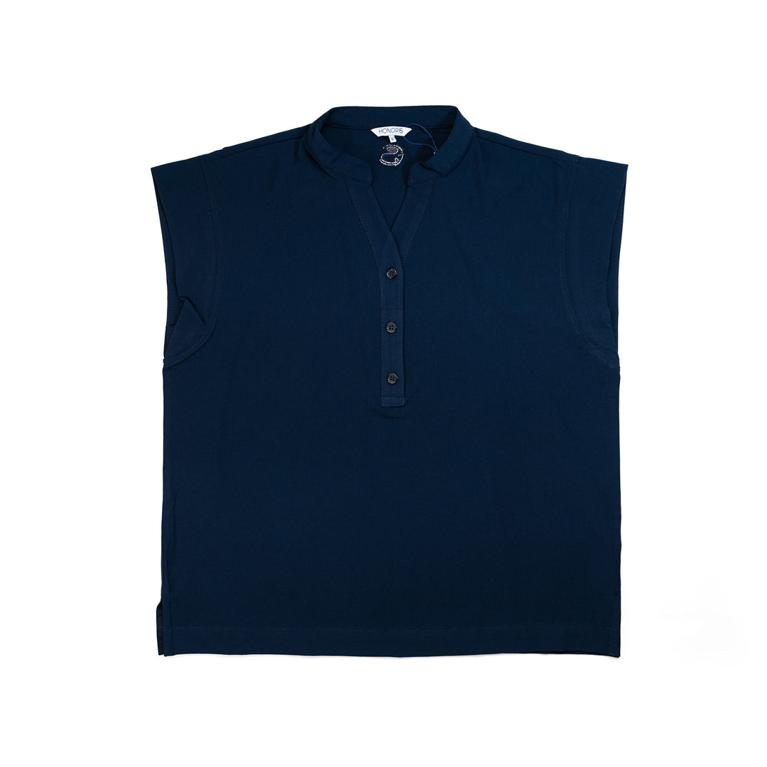 Women's Top | Honors 'The Split Neck Shirt' - Navy/SC