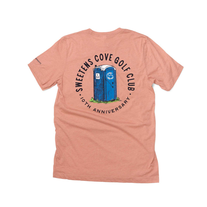 T-Shirt | Ole Blue Porta Shitter 10th Anniversary T-Shirt - Peach