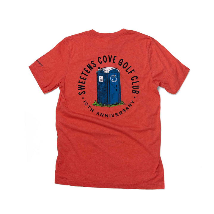 T-Shirt | Ole Blue Porta Shitter 10th Anniversary T-Shirt - Red Pink