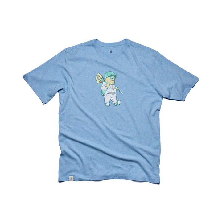Men's T-Shirt | Heathered Spencer- Gulf Blue/ODIA