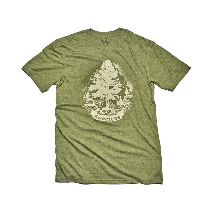 Men's T-Shirt | 'CVC' Recycled Tee - Heather Olive/Dunwoody