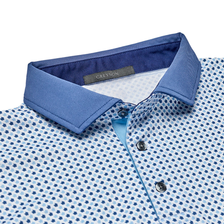 Men's Polo | Greyson 'Ironwood' Polo - Arctic/Barrel
