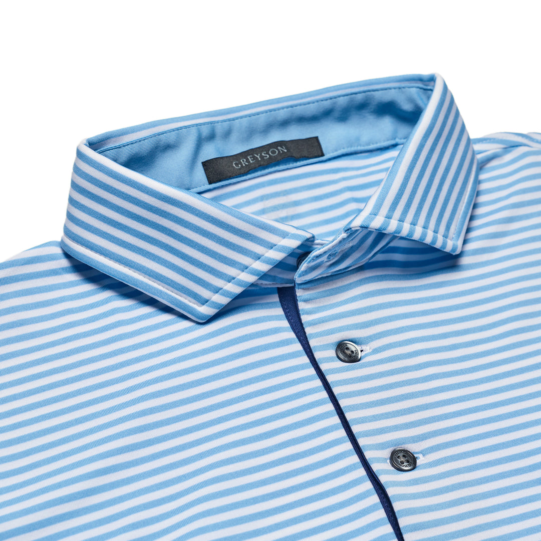 Men's Polo | Greyson 'Quogue' Polo - Wolf Blue/Arctic/Barrel