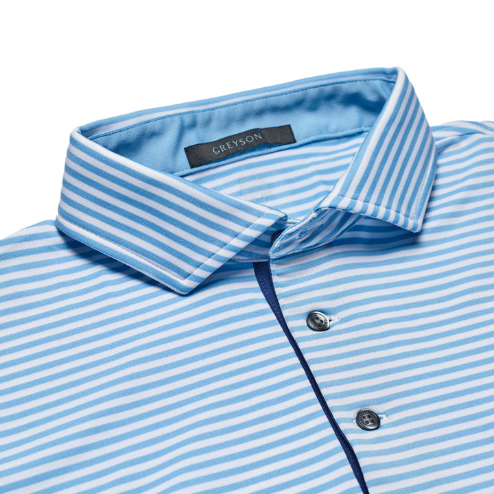 Men's Polo | Greyson 'Quogue' Polo - Wolf Blue/Arctic/Barrel