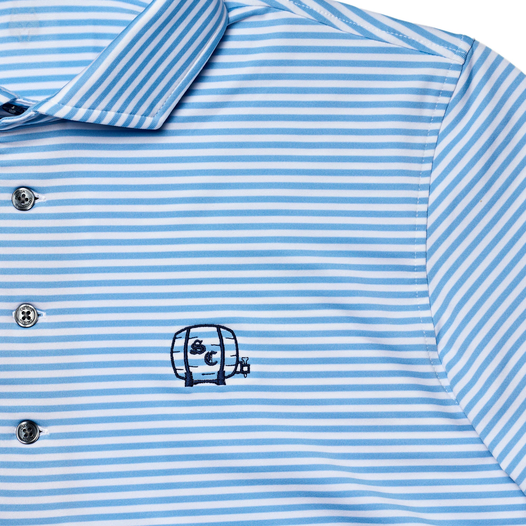 Men's Polo | Greyson 'Quogue' Polo - Wolf Blue/Arctic/Barrel