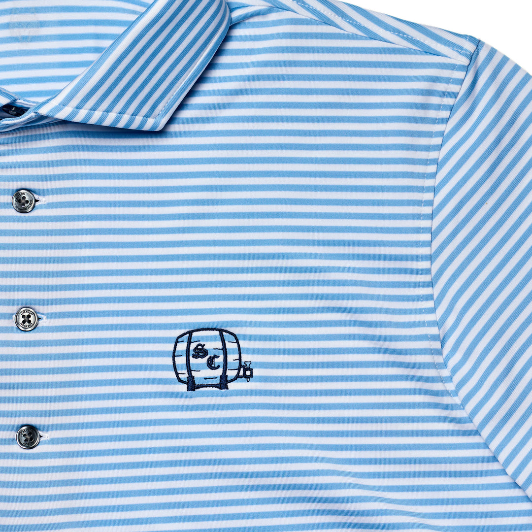 Men's Polo | Greyson 'Quogue' Polo - Wolf Blue/Arctic/Barrel