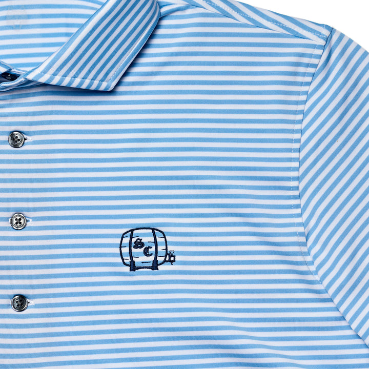 Men's Polo | Greyson 'Quogue' Polo - Wolf Blue/Arctic/Barrel