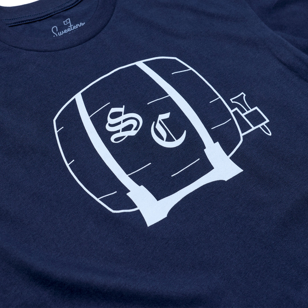 Men's T-Shirt | Sueded Tee - Sueded Navy/Barrel