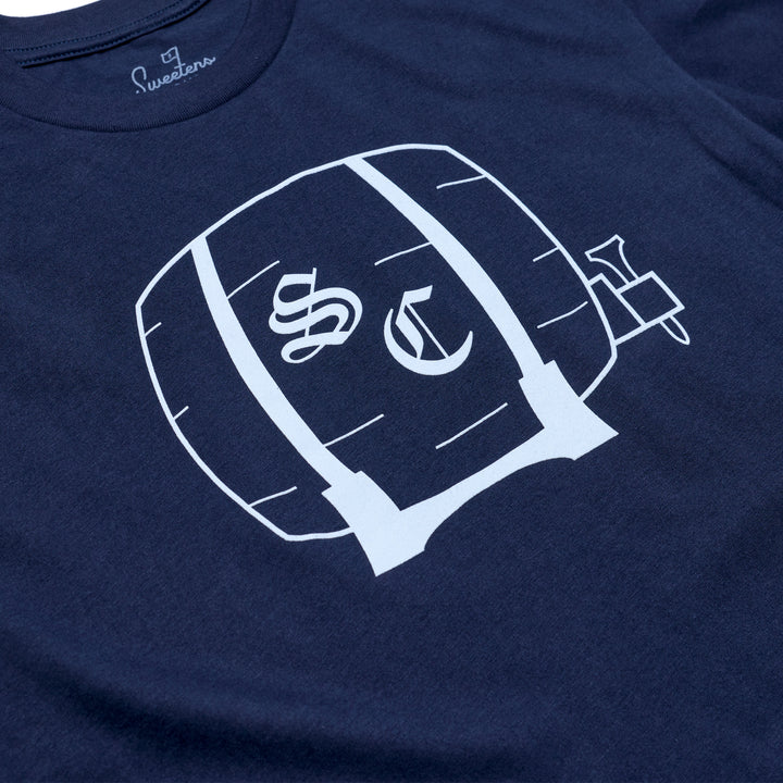Men's T-Shirt | Sueded Tee - Sueded Navy/Barrel