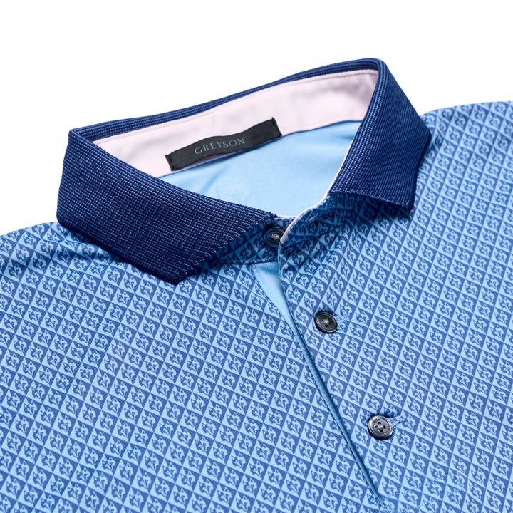 Men's Polo | Greyson Shadow Wolf Polo - Falcon/Sweetens 9