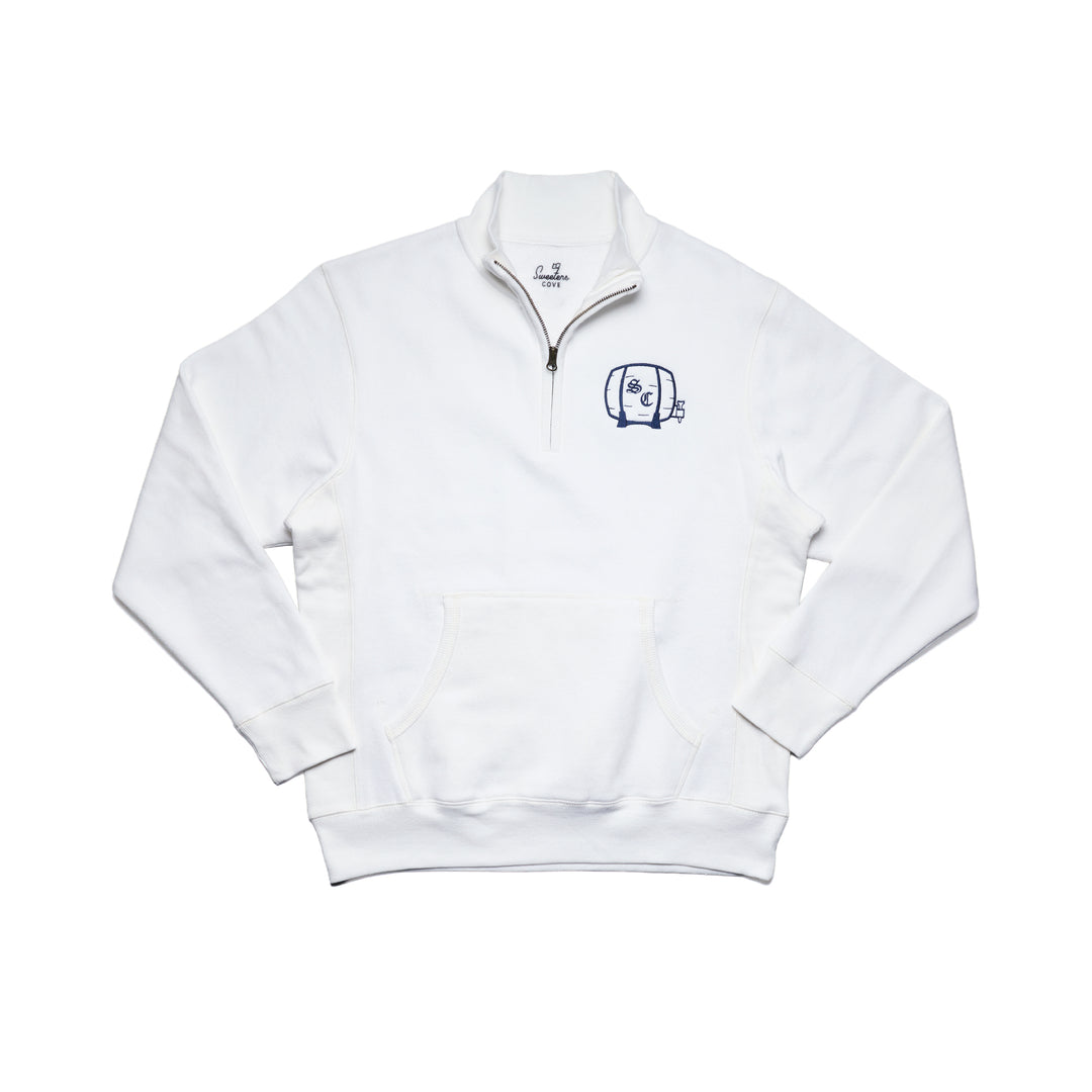 Pullover - Nantucket 1/4 Zip - White/Barrel