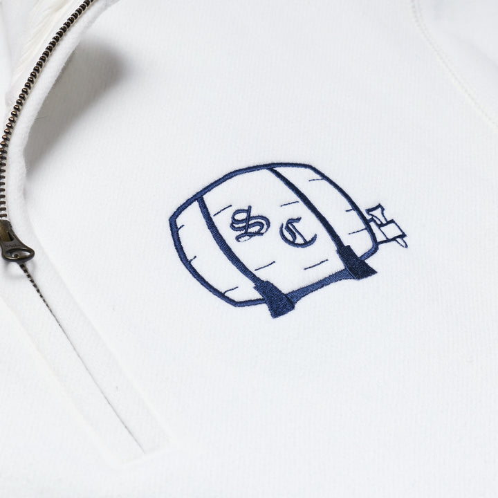 Pullover - Nantucket 1/4 Zip - White/Barrel