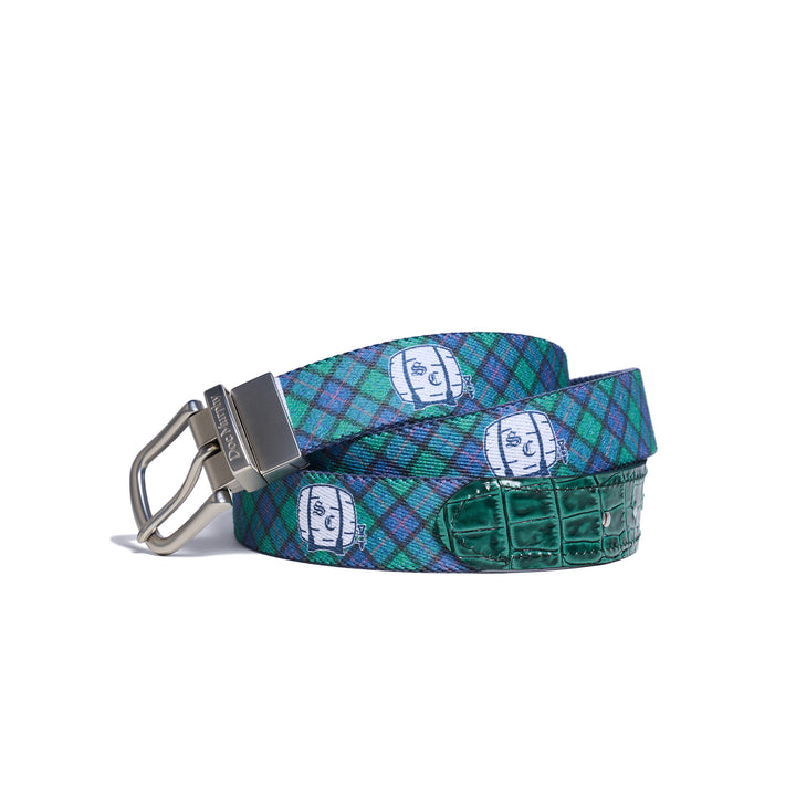 Belt | Christmas Reversible Belt - Blue/Green