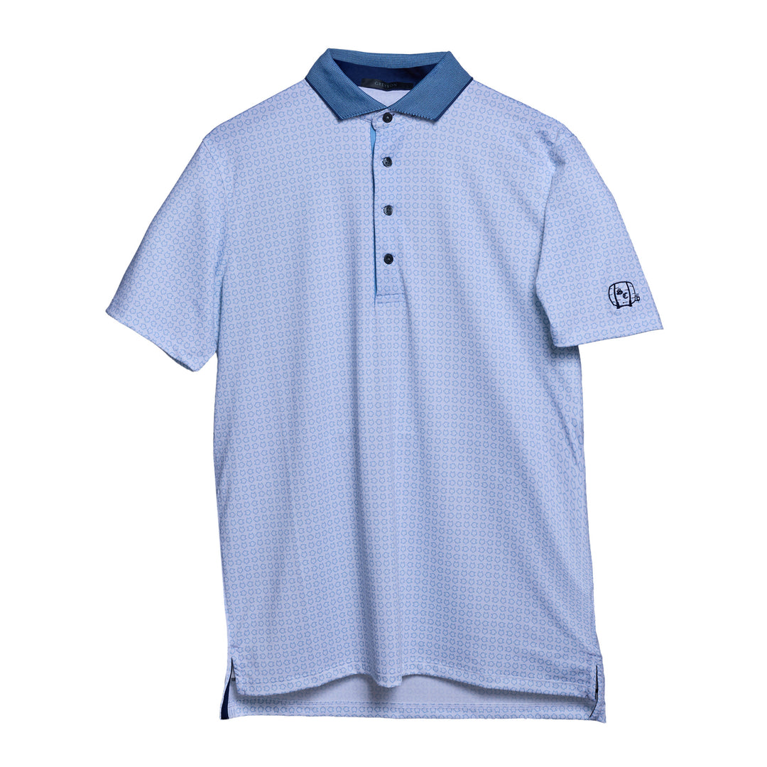 Men's Polo | Greyson Icon Edge Polo - Arctic/Barrel