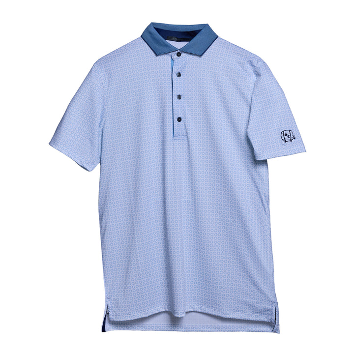 Men's Polo | Greyson Icon Edge Polo - Arctic/Barrel