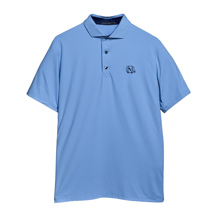 Men's Polo | Greyson Cayuse Polo - Wolf Blue/Barrel