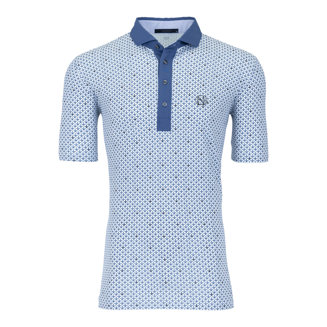 Men's Polo | Greyson 'Footprints' - Falcon/Barrel