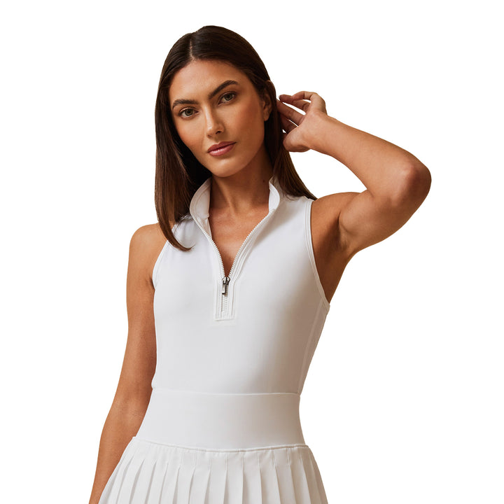 Women's Top | Greyson 'Sleeveless VestaMock Neck Top' - Arctic/SC