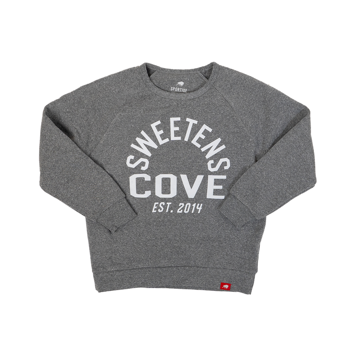 Junior Sweatshirt | Sportiqe 'Lil Harmon' Crew Neck - Gray/Club Text Applique