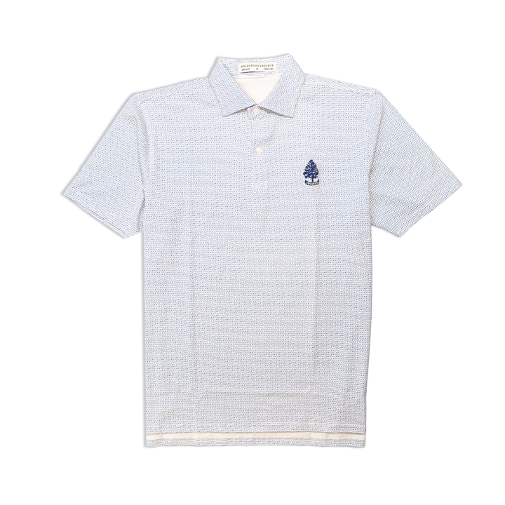 Men's Polo | Holderness & Bourne 'The Hall' - White  & Marlin Blue