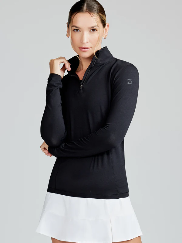 Women's Pullover | tasc 'Recess 1/4 Zip' - Black/SC